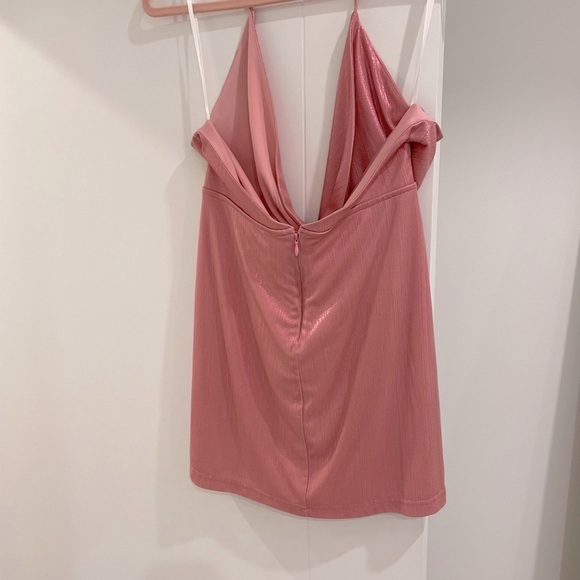 REVOLVE superdown MISSIE WRAP FRONT DRESS IN PINK METALLIC - Picture 5 of 7